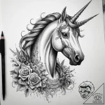 Tattoo sketch unicorn rider, tattoo line art,… – tattoo sketch (№1757830861_0, 14.09.2025 06:21) — tattoovalue.net