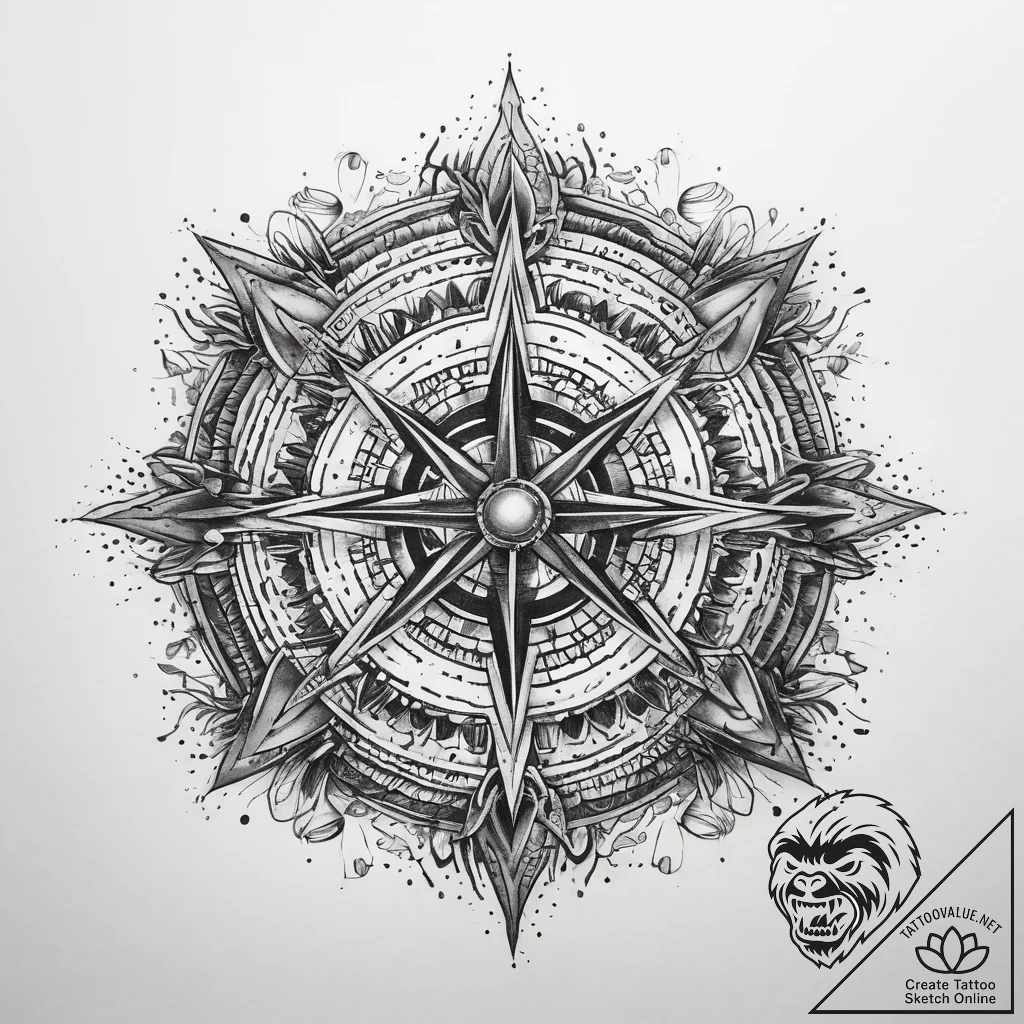 Tattoo sketch cosmic life, artistic tattoo sk... - tattoo sketch (№1757831057_0, 14.09.2025 06:24) — tattoovalue.net
