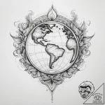 Tattoo sketch earth, tattoo drawing outline,… – tattoo sketch (№1757832806_0, 14.09.2025 06:53) — tattoovalue.net