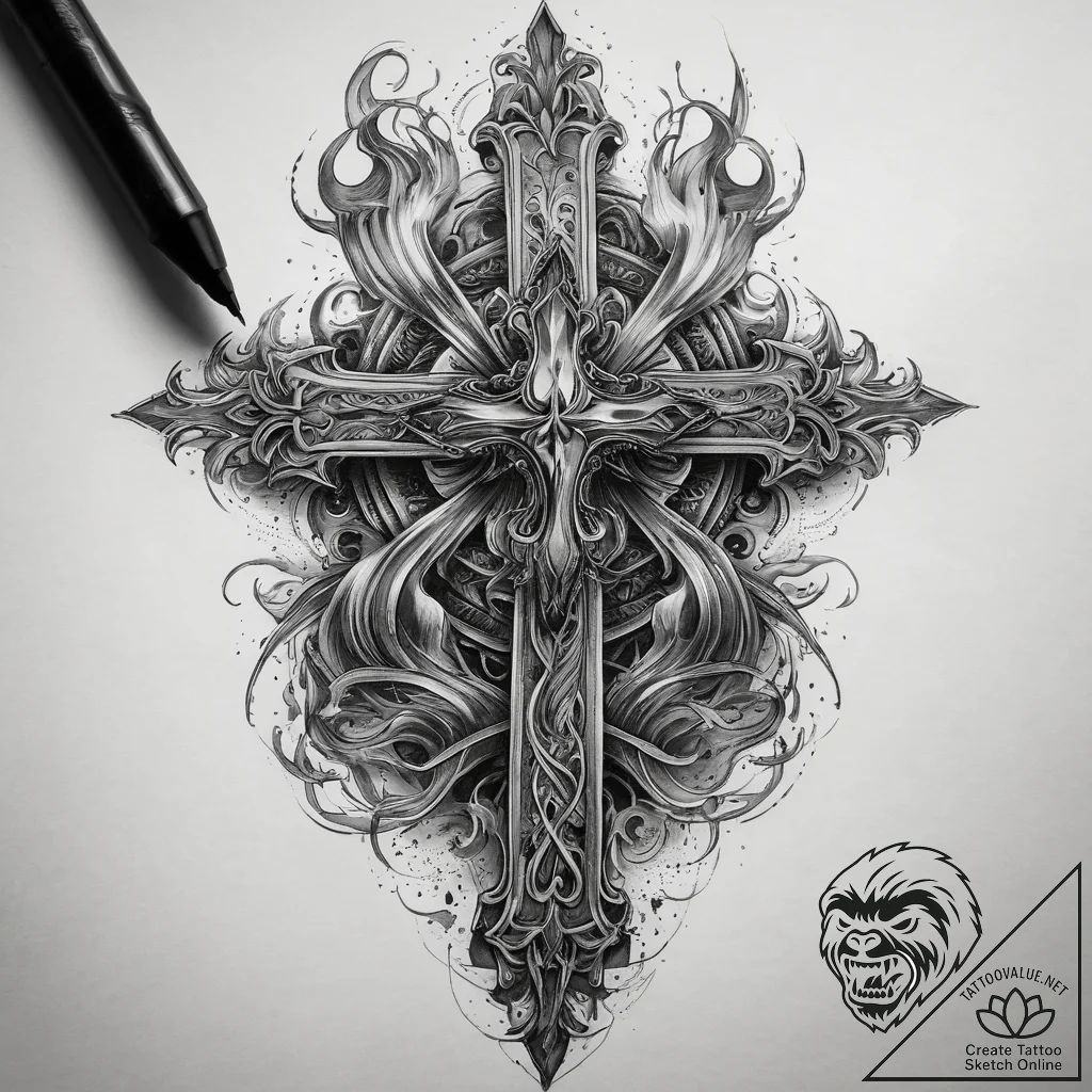 Tattoo sketch flames, tattoo sketch design, d... - tattoo sketch (№1757833388_0, 14.09.2025 07:03) — tattoovalue.net
