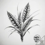 Tattoo sketch wheat stalk, ink illustration f… – tattoo sketch (№1757834550_0, 14.09.2025 07:22) — tattoovalue.net