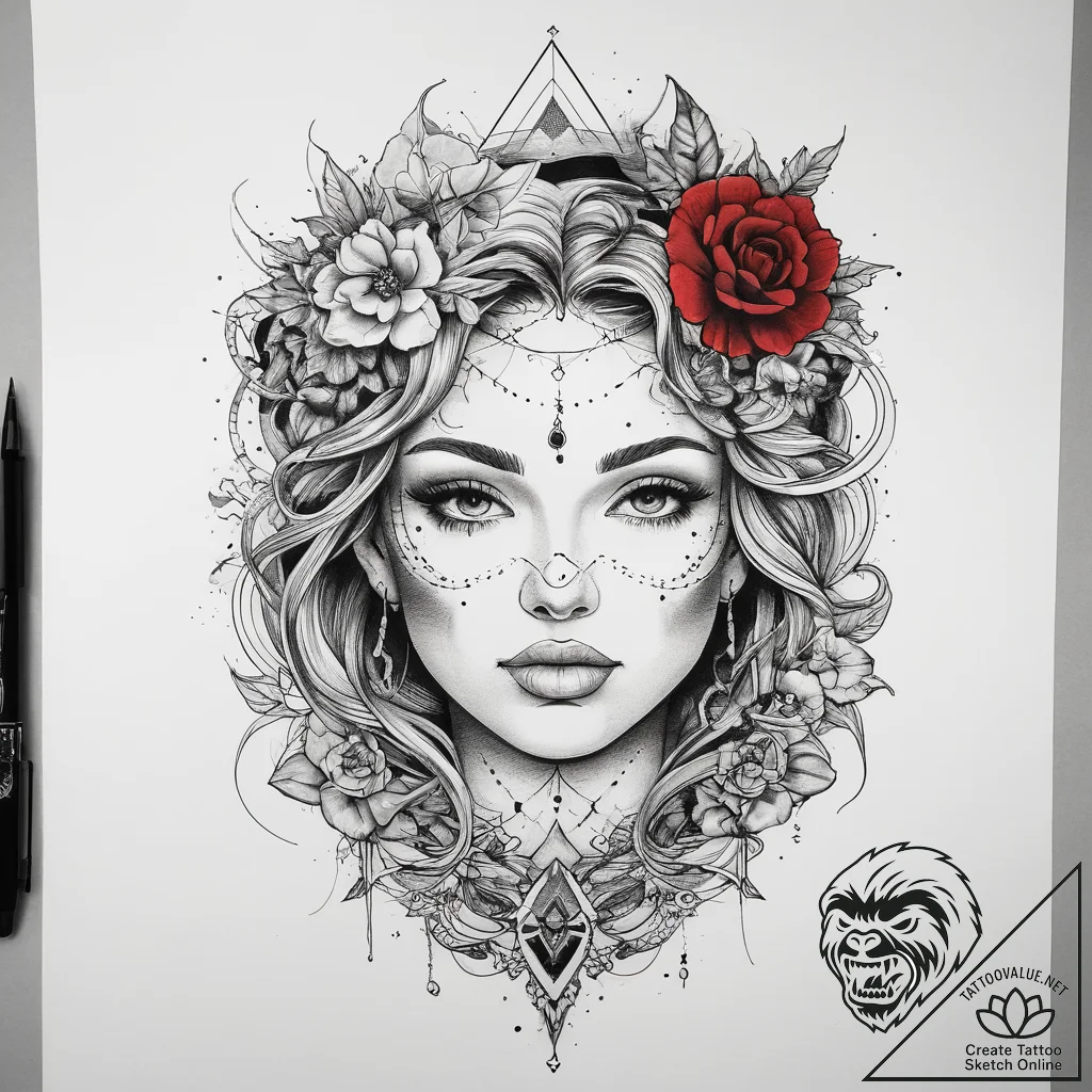 Tattoo sketch bronze, artistic tattoo sketch,... - tattoo sketch (№1757835325_0, 14.09.2025 07:35) — tattoovalue.net