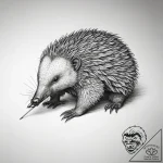 Tattoo sketch echidna, tattoo drawing outline… – tattoo sketch (№1757836875_0, 14.09.2025 08:01) — tattoovalue.net