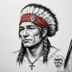 Tattoo sketch davy crockett with a coonskin c… – tattoo sketch (№1757837068_0, 14.09.2025 08:04) — tattoovalue.net