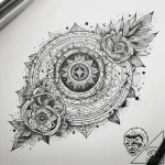 Tattoo sketch cosmic realm, concept art for t… – tattoo sketch (№1757840203_0, 14.09.2025 08:56) — tattoovalue.net