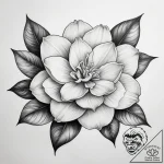 Tattoo sketch gardenia – tattoo sketch (№1757841788_0, 14.09.2025 09:23) — tattoovalue.net