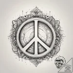 Tattoo sketch peace sign, tattoo line art, on… – tattoo sketch (№1757841983_0, 14.09.2025 09:26) — tattoovalue.net