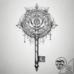 Tattoo sketch magical key – tattoo sketch (№1757843152_0, 14.09.2025 09:45) — tattoovalue.net