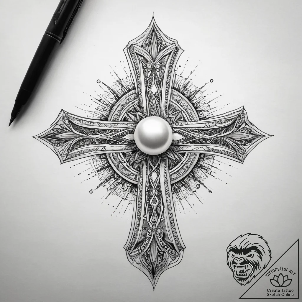Tattoo sketch pearl tattoo, concept art for t... - tattoo sketch (№1757843345_0, 14.09.2025 09:49) — tattoovalue.net