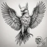 Tattoo sketch harpy, tattoo line art, clean l… – tattoo sketch (№1757845717_0, 14.09.2025 10:28) — tattoovalue.net