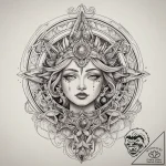 Tattoo sketch cosmic fount, artistic tattoo s… – tattoo sketch (№1757848834_0, 14.09.2025 11:20) — tattoovalue.net