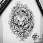 Tattoo sketch lie, artistic tattoo sketch, on… – tattoo sketch (№1757849222_0, 14.09.2025 11:27) — tattoovalue.net