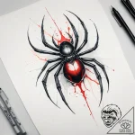 Tattoo sketch black widow spider, tattoo sket… – tattoo sketch (№1757850002_0, 14.09.2025 11:40) — tattoovalue.net