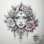 Tattoo sketch pink – tattoo sketch (№1757851569_0, 14.09.2025 12:06) — tattoovalue.net