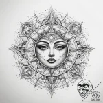 Tattoo sketch cosmic life – tattoo sketch (№1757852355_0, 14.09.2025 12:19) — tattoovalue.net