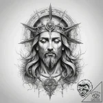 Tattoo sketch holy revelation – tattoo sketch (№1757852943_0, 14.09.2025 12:29) — tattoovalue.net