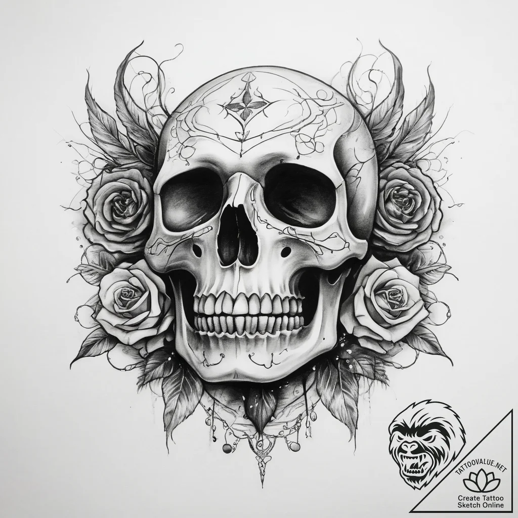 Tattoo sketch death - tattoo sketch (№1757853529_0, 14.09.2025 12:38) — tattoovalue.net