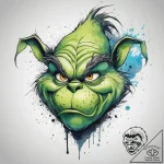 Tattoo sketch the grinch dog, tattoo line art… – tattoo sketch (№1757856873_0, 14.09.2025 13:34) — tattoovalue.net