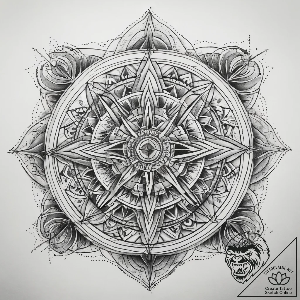 Tattoo sketch geometric phrase, tattoo flash... - tattoo sketch (№1757858048_0, 14.09.2025 13:54) — tattoovalue.net