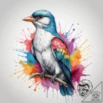 Tattoo sketch scarf with a bird, tattoo line… – tattoo sketch (№1757860005_0, 14.09.2025 14:26) — tattoovalue.net