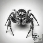 Tattoo sketch jumping spider, artistic tattoo… – tattoo sketch (№1757860787_0, 14.09.2025 14:39) — tattoovalue.net