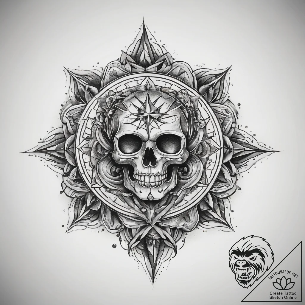 Tattoo sketch crystal, ink illustration for t... - tattoo sketch (№1757861177_0, 14.09.2025 14:46) — tattoovalue.net
