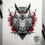 Tattoo sketch owlfly, concept art for tattoo,… – tattoo sketch (№1757861969_0, 14.09.2025 14:59) — tattoovalue.net