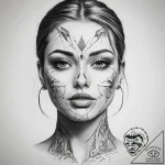 Tattoo sketch face – tattoo sketch (№1757862370_0, 14.09.2025 15:06) — tattoovalue.net