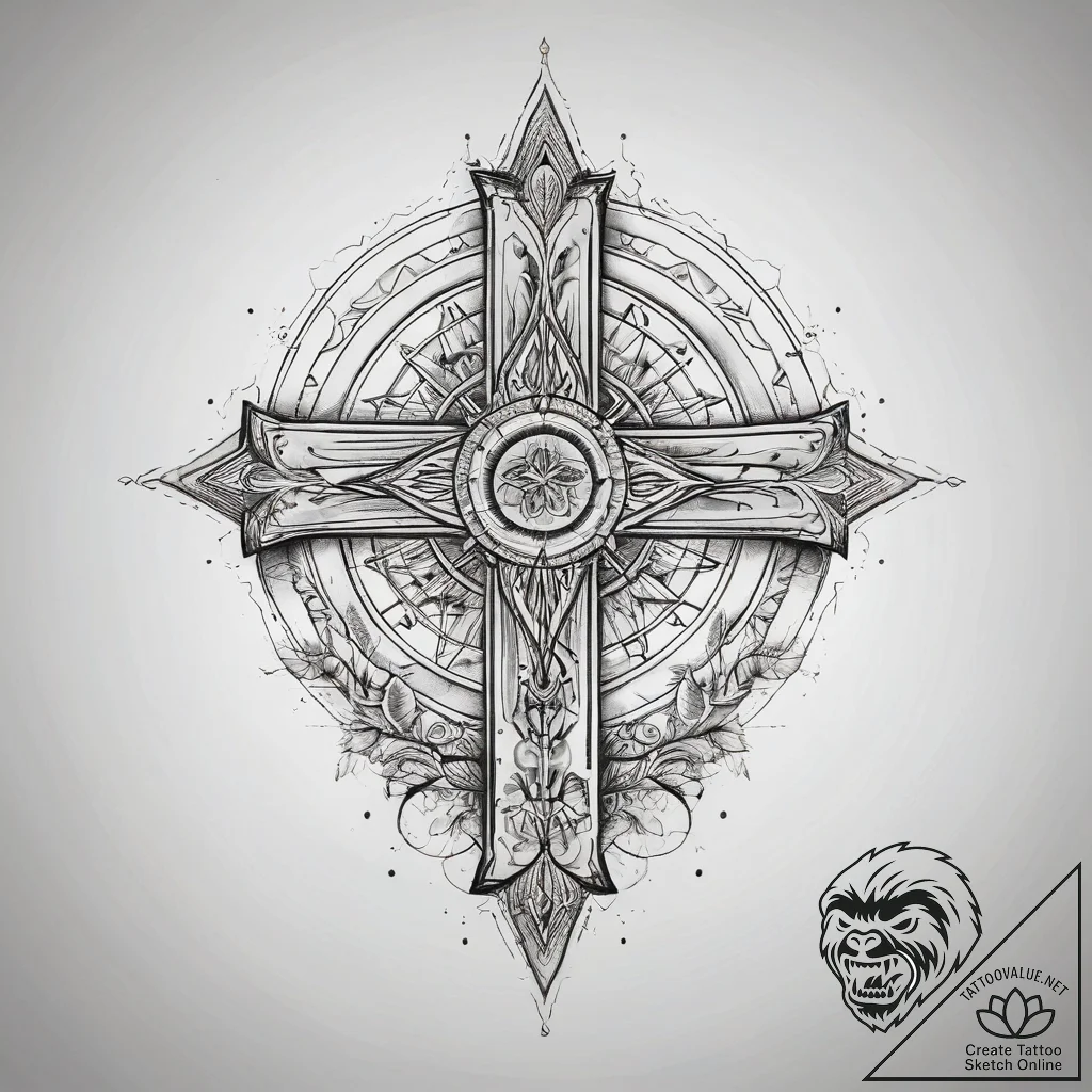 Tattoo sketch oasis, concept art for tattoo,... - tattoo sketch (№1757863367_0, 14.09.2025 15:22) — tattoovalue.net