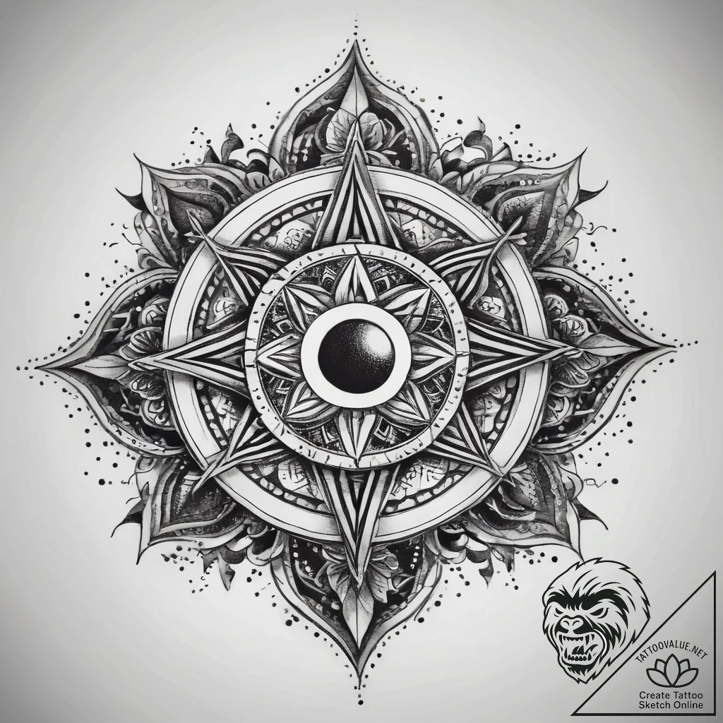 Tattoo sketch магические символы, artistic ta... - tattoo sketch (№1757863760_0, 14.09.2025 15:29) — tattoovalue.net