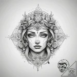 Tattoo sketch divine origin, tattoo drawing o… – tattoo sketch (№1757865748_0, 14.09.2025 16:02) — tattoovalue.net
