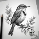 Tattoo sketch wren, concept art for tattoo, o… – tattoo sketch (№1757865943_0, 14.09.2025 16:05) — tattoovalue.net