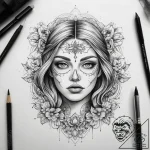 Tattoo sketch painting paintbrush and palette… – tattoo sketch (№1757866137_0, 14.09.2025 16:08) — tattoovalue.net