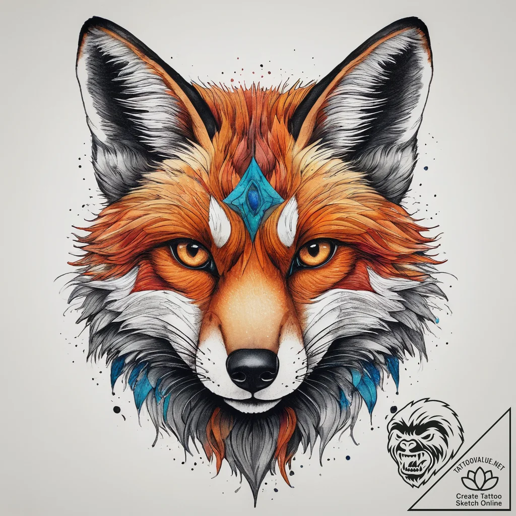 Tattoo sketch fox tattoo, tattoo line art, on... - tattoo sketch (№1757866525_0, 14.09.2025 16:15) — tattoovalue.net