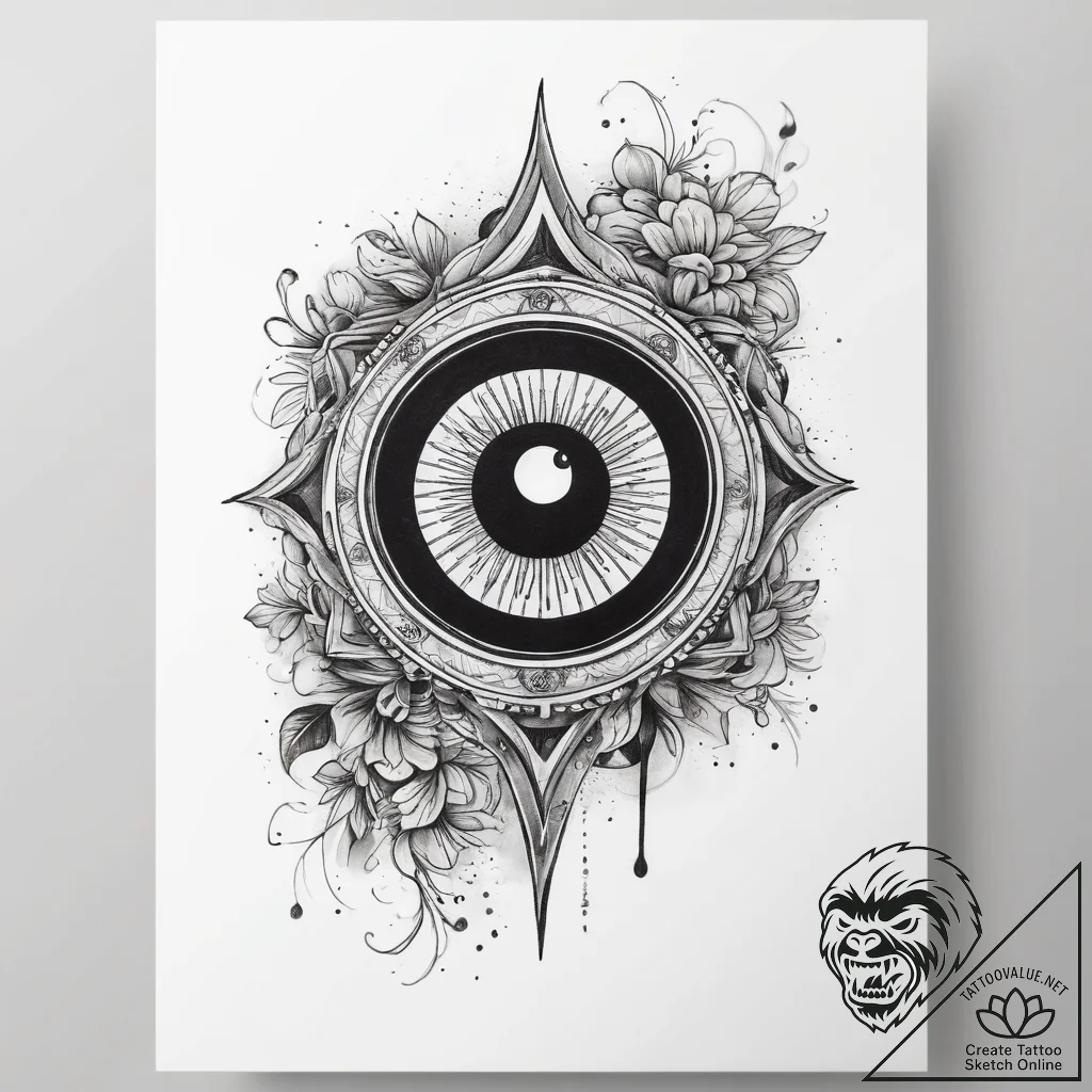 Tattoo sketch узор с черной дырой, ink illust... - tattoo sketch (№1757867109_0, 14.09.2025 16:25) — tattoovalue.net