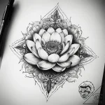 Tattoo sketch lotus, concept art for tattoo,… – tattoo sketch (№1757867510_0, 14.09.2025 16:31) — tattoovalue.net