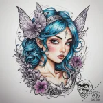 Tattoo sketch cosmic fairy, artistic tattoo s… – tattoo sketch (№1757869086_0, 14.09.2025 16:58) — tattoovalue.net