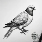 Tattoo sketch pigeon, concept art for tattoo,… – tattoo sketch (№1757870277_0, 14.09.2025 17:17) — tattoovalue.net