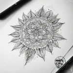 Tattoo sketch leaves with a quote, ink illust… – tattoo sketch (№1757871855_0, 14.09.2025 17:44) — tattoovalue.net
