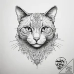 Tattoo sketch узор в виде сердца с кошкой – tattoo sketch (№1757873042_0, 14.09.2025 18:04) — tattoovalue.net