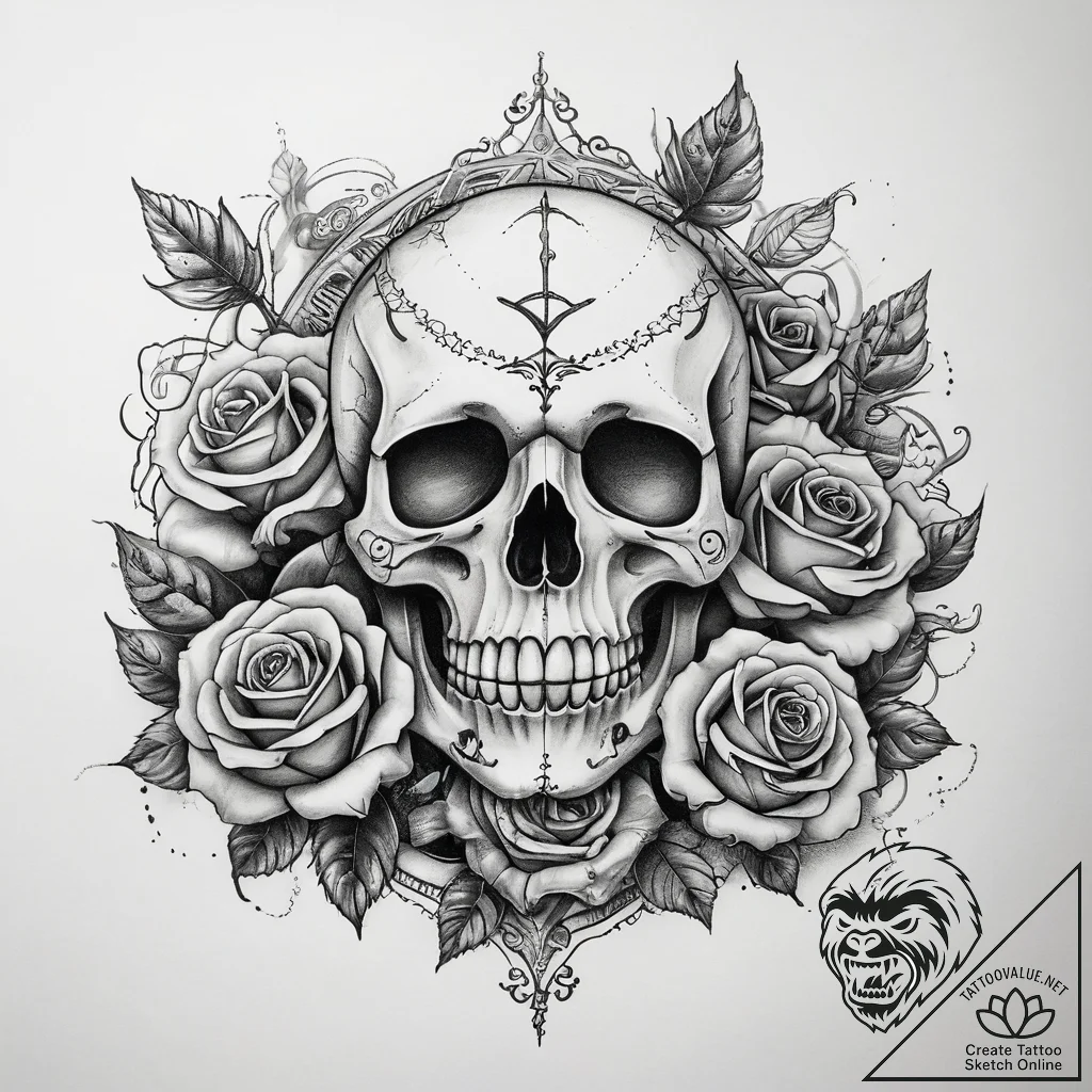 Tattoo sketch blessed ground, concept art for... - tattoo sketch (№1757874028_0, 14.09.2025 18:20) — tattoovalue.net
