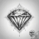 Tattoo sketch diamond – tattoo sketch (№1757874223_0, 14.09.2025 18:23) — tattoovalue.net