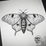 Tattoo sketch imperial moth – tattoo sketch (№1757875012_0, 14.09.2025 18:36) — tattoovalue.net