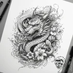 Tattoo sketch space exploration with a rocket… – tattoo sketch (№1757876370_0, 14.09.2025 18:59) — tattoovalue.net