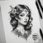 Tattoo sketch nymph tattoo, tattoo drawing ou… – tattoo sketch (№1757876564_0, 14.09.2025 19:02) — tattoovalue.net