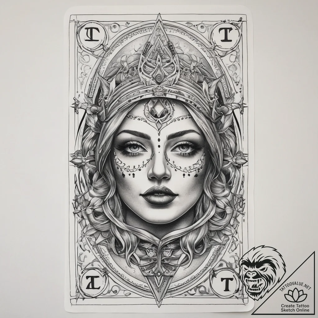 Tattoo sketch tarot card cups, tattoo sketch... - tattoo sketch (№1757877146_0, 14.09.2025 19:12) — tattoovalue.net