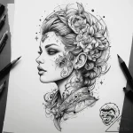 Tattoo sketch cosmic person, tattoo sketch de… – tattoo sketch (№1757877533_0, 14.09.2025 19:18) — tattoovalue.net