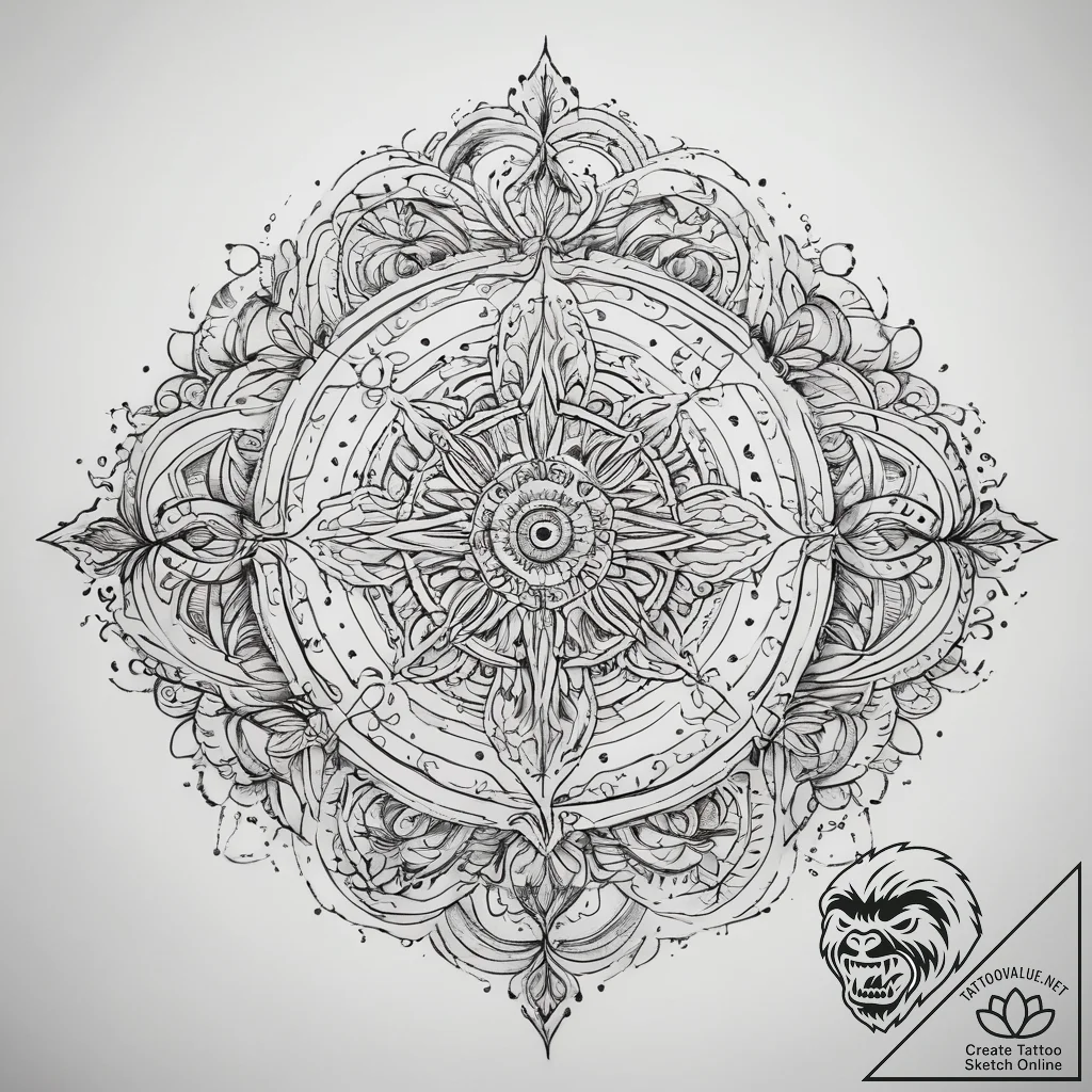 Tattoo sketch divine root, tattoo drawing out... - tattoo sketch (№1757877920_0, 14.09.2025 19:25) — tattoovalue.net