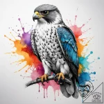 Tattoo sketch сокол, ink illustration for tat… – tattoo sketch (№1757878698_0, 14.09.2025 19:38) — tattoovalue.net
