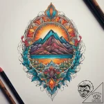 Tattoo sketch desert, concept art for tattoo,… – tattoo sketch (№1757879087_0, 14.09.2025 19:44) — tattoovalue.net